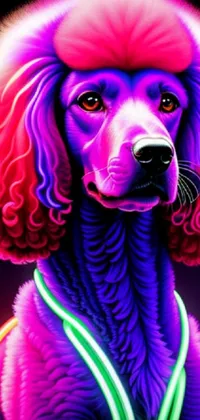 Dog Purple Blue Live Wallpaper