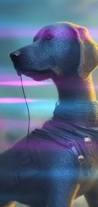 Dog Purple Dog Breed Live Wallpaper