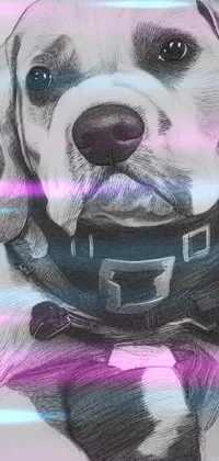 Dog Vertebrate Purple Live Wallpaper