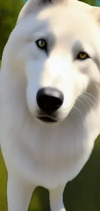 white wolf dog Live Wallpaper