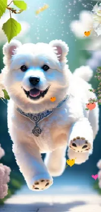Dog White Vertebrate Live Wallpaper
