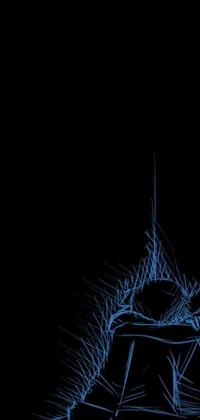This live wallpaper showcases a stunningly detailed digital drawing of a boat in the dark with an abstract design by Frank Miller