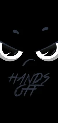 This artistic phone live wallpaper features an intense and expressive close-up of an angry face against a black backdrop