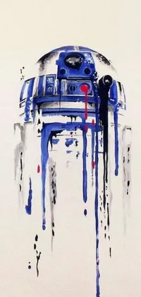 This phone live wallpaper features a breathtaking watercolor painting of a droid, with tattoos of various Star Wars symbols
