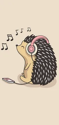 Unleash your phone's cuteness with this adorable hedgehog phone live wallpaper