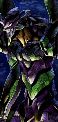 This live wallpaper features a skateboarder in decepticon armor on a colorful background