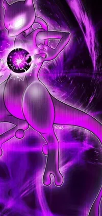 Get ready to add a dash of color to your phone's home screen with this stunning purple cat live wallpaper