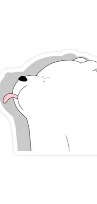 Looking for a lively and interactive live wallpaper for your phone? Look no further than this polar bear sticker from Muggur, which adds a touch of humor to your device with its tongue-sticking-out expression