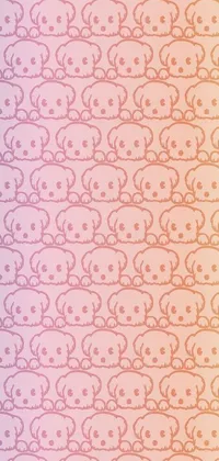 This phone live wallpaper features an eye-catching pattern of skulls arranged in a cute and unique way