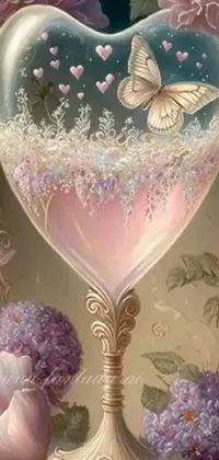 Drinkware Butterfly Purple Live Wallpaper