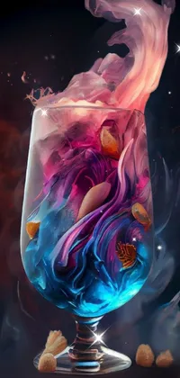 Drinkware Liquid Purple Live Wallpaper
