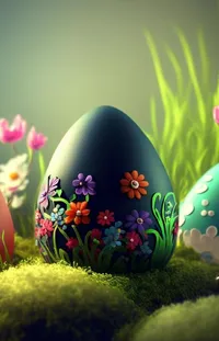 Easter Egg Egg Flower Live Wallpaper