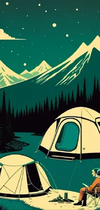 Ecoregion Mountain Tent Live Wallpaper