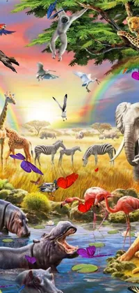 Ecoregion Rainbow Nature Live Wallpaper