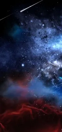 Transport yourself into the captivating depths of space with this mesmerizing live wallpaper for your phone