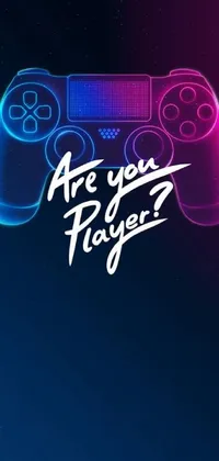 This live phone wallpaper features a video game controller with the text "Are You Player?" in bold white letters on a black background