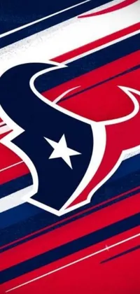 Get in the game with the Houston Texans live wallpaper! Featuring the team's bold, blue and red logo set against a gritty, textured background, this fierce design is perfect for any true fan