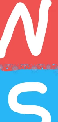 This phone live wallpaper features a digital red and blue sign with an "S" in the center