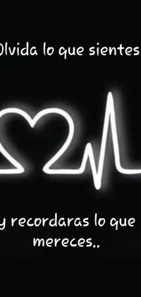 This stunning phone live wallpaper features a vibrant heartbeat image on a black backdrop