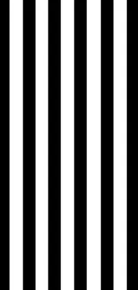Looking for a sleek and stylish live wallpaper for your phone? Look no further than this black and white striped design, featuring thin and even vertical lines