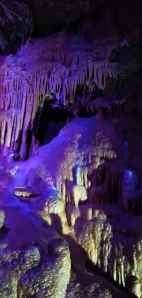 Electric Blue Cave Formation Live Wallpaper
