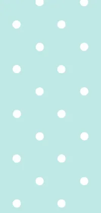 Get a stylish and playful live wallpaper on your phone! This light blue background is decorated with charmingly arranged white polka dots, making it a perfect aesthetic addition to your home screen