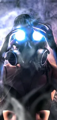 Electric Blue Headgear Darkness Live Wallpaper