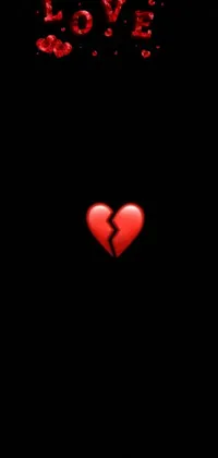 Get a touching "Broken Heart" live wallpaper for your phone! This minimalist black background with an album cover design by Taro Yamamoto and a central emoji will add a touch of elegance and moodiness to your device