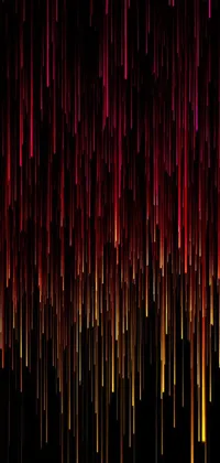 This phone live wallpaper features a black background with mesmerizing red and yellow lines, creating a vibrant and intricate pattern