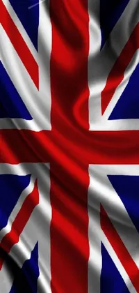 This phone live wallpaper showcases the iconic flag of the United of Great Britain in stunning digital art