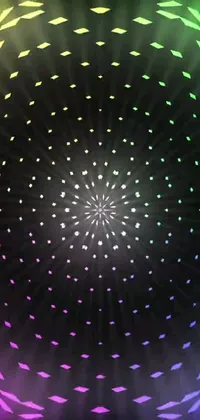 Electric Blue Symmetry Circle Live Wallpaper