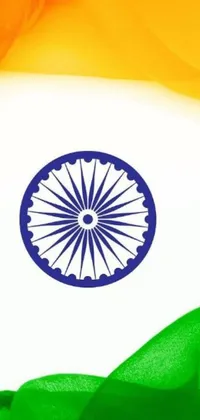 This phone live wallpaper features a stunning digital rendering of the flag of India in close-up view
