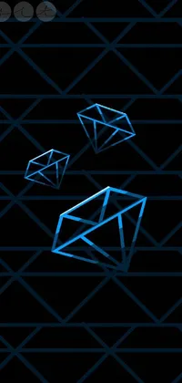 Electric Blue Symmetry Triangle Live Wallpaper