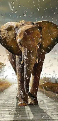 Elephant Water Working Animal Live Wallpaper
