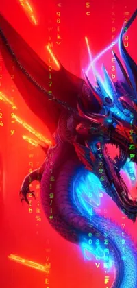 Experience an eye-catching Phone Live Wallpaper with an astonishing depiction of a fierce dragon