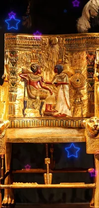 This phone live wallpaper boasts an exquisite display of Egyptian art and culture