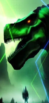 Extinction Green Dinosaur Live Wallpaper