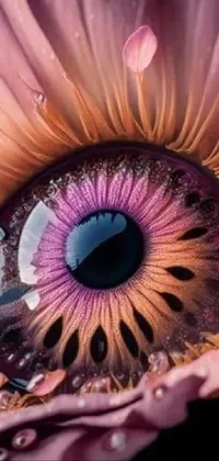 Eye Eyelash Purple Live Wallpaper