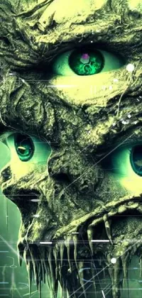 Eye Green Facial Expression Live Wallpaper