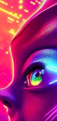 Eye Light Purple Live Wallpaper