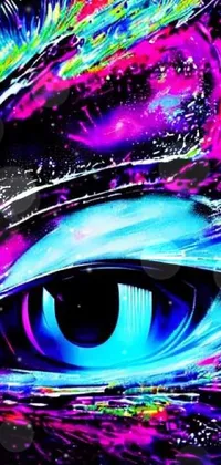 Eye Liquid Purple Live Wallpaper