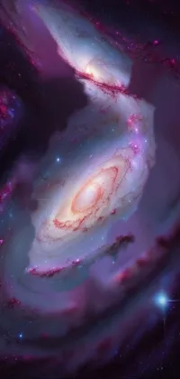 Transform your phone's screen into a mesmerizing spiral galaxy with this stunning live wallpaper