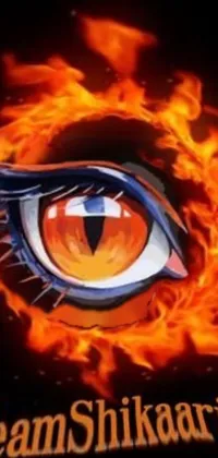 Eye Orange Fire Live Wallpaper