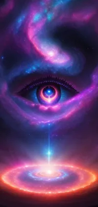 Eye Purple Light Live Wallpaper