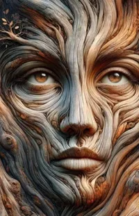 Eye Wood Painting Live Wallpaper