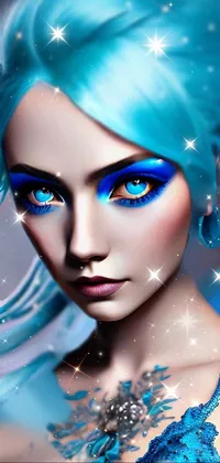 Eyebrow Blue Eyelash Live Wallpaper