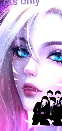 Eyebrow Purple Eyelash Live Wallpaper