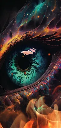 This stunning mobile live wallpaper depicts a mesmerizing eye that's sure to captivate your attention