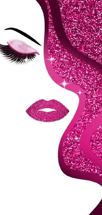 Eyelash Lipstick Purple Live Wallpaper