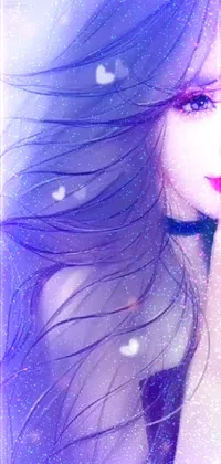 Eyelash Purple Blue Live Wallpaper
